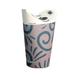 LK Packaging D16RWH #ReadyFresh 16 oz Disposable Hot Cup w/ Integrated Lid & Sleeve - Paper, Printed, Printed Paper, Multi-Colored