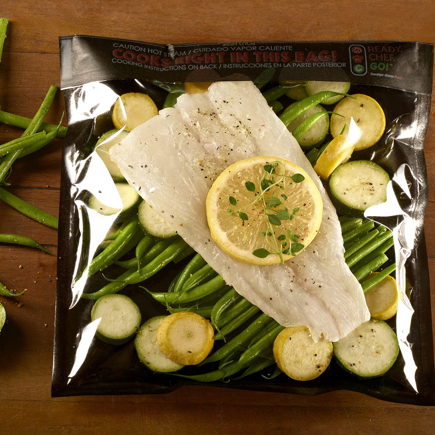 LK Packaging OSS0911BP Ready. Chef. Go! Ready. Chef. Go! Self Seal Cooking Bags - 9" x 11", Plastic, Black/Printed, Case of 250