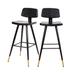 Flash Furniture AY-S02-BK-GG Commercial Bar Stool w/ Black LeatherSoft Upholstered Back & Seat, Black