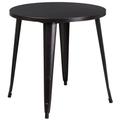 Flash Furniture CH-51090-29-BQ-GG 30" Round Dining Height Table - Metal, Black & Antique Gold