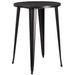 Flash Furniture CH-51090-40-BQ-GG 30" Round Bar Height Table - Black & Antique Gold Steel Top, Steel Base