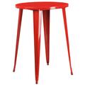 Flash Furniture CH-51090-40-RED-GG 30" Round Bar Height Table - Red Steel Top, Steel Base