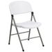 Flash Furniture DAD-YCD-70-WH-GG Folding Chair w/ White Plastic Back & Seat - Steel Frame, Gray, 330-lb. Capacity