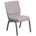 Flash Furniture FD-CH02185-SV-GYDOT-GG Stacking Church Chair w/ Gray Dot Fabric Back & Seat - Steel Frame, Silver Vein