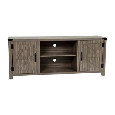 Flash Furniture GC-MBLK67-GY-GG 59" TV Stand w/ Storage, Gray Oak Wood Grain