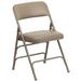 Flash Furniture HA-MC309AV-BGE-GG Hercules Folding Chair w/ Beige Vinyl Back & Seat - Steel Frame, Beige, Triple Braced, Double Hinged