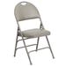 Flash Furniture HA-MC705AV-3-GY-GG Extra Large Folding Chair w/ Gray Vinyl Back & Seat - Steel Frame, Gray