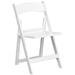 Flash Furniture LE-L-1-WH-SLAT-GG Hercules Folding Chair w/ White Resin Back & Seat - Resin Frame, White, Slatted Seat