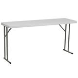 Flash Furniture RB-1860-GG Rectangular Folding Training Table w/ Granite White Plastic Top - 60"W x 18"D x 29"H