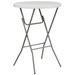 Flash Furniture RB-32RB-BAR-GW-GG 31 1/2" Round Folding Table w/ Granite White Plastic Top, 43 1/2"H