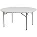 Flash Furniture RB-60R-GG 60" Round Folding Table w/ Granite White Plastic Top, 29"H
