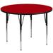 Flash Furniture XU-A42-RND-RED-T-A-GG 42" Round Activity Table - Laminate Top, Red
