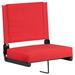 Flash Furniture XU-STA-RED-GG Grandstand Outdoor Folding Stadium Seat - Red Canvas w/ Black Aluminum Frame