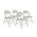 National Public Seating 902 Folding Chair w/ Gray Steel Back & Seat - Steel Frame, Gray