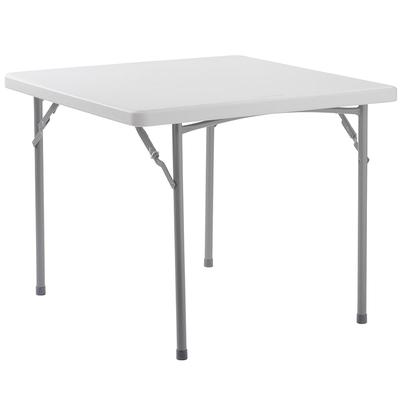 National Public Seating BT3636 36" Square Folding Table w/ Speckled Gray Plastic Top & Gray Steel Frame - 29 1/2"H