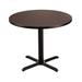 National Public Seating CT14848XDMY 48" Round Dining Height Table - Mahogany Laminate Top, Black Metal Base