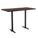 National Public Seating CT23042TBMY Rectangular Bar Height Table - 42" x 30", Mahogany Laminate Top, Black Metal Base