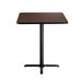 National Public Seating CT33636XDMY 36" Square Dining Height Table - Mahogany Laminate Top, Black Metal Base, 30" Height
