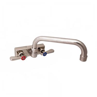 BK Resources EVO-4SM-6 Splash Mount Faucet w/ 6" Swing Spout & 4" Centers, Stainless Steel