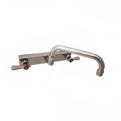 BK Resources EVO-8SM-18 Splash Mount Faucet w/ 18" Double Jointed Swing Spout & 8" Centers, Stainless Steel