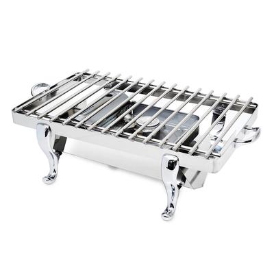 Eastern Tabletop 3257G Rectangular Grill Stand - 28"L x 17 3/4"W x 7 1/4"H, Stainless Steel, Removable Top, Silver