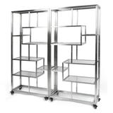 Eastern Tabletop AC1760 Mobile Buffet Display Tower w/ (7) Shelves - 71"L x 14"W x 73"H, Stainless Steel