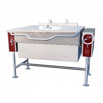 Crown Steam GTS-30 30 gal. Tilt Skillet - Open Base, Polished Pan, Strainer, Natural Gas, Stainless Steel, Gas Type: NG