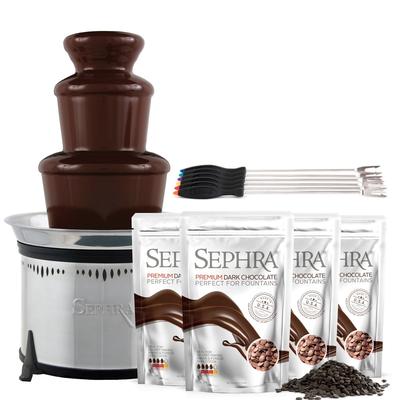 Sephra 10524 Classic Dark Package w/ CF18L - 8 lb Premium Chocolate, 6 Skewers