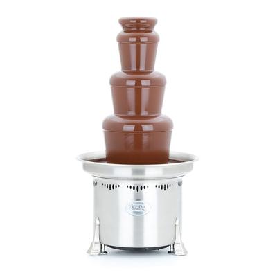 Sephra CF27R2 27" 3 Tier Aztec Chocolate Fountain w/ 10 lb Capacity, Silver