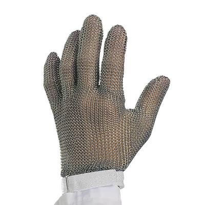 Victorinox 7.9039.S Small Cut Resistant Glove - Stainless Steel, White Wrist Band, Silver