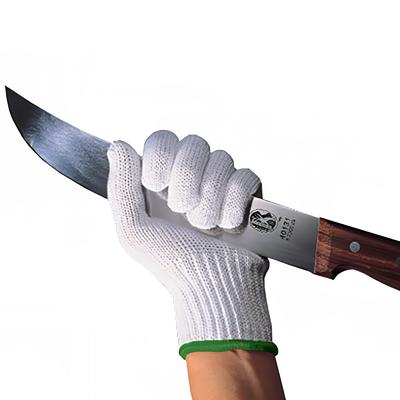 Victorinox - Swiss Army 7.9047.M Medium Cut Resistant Glove - Blended Material, White w/ Green Wrist Band, Cut-Resistant