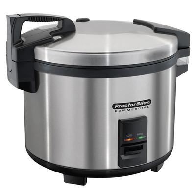 Proctor Silex 37560R Insulated Commercial Rice Cooker/Warmer, 60 Cup, Trigger Handle, NSF, 120 V, Electric, Stainless Steel, 120 V