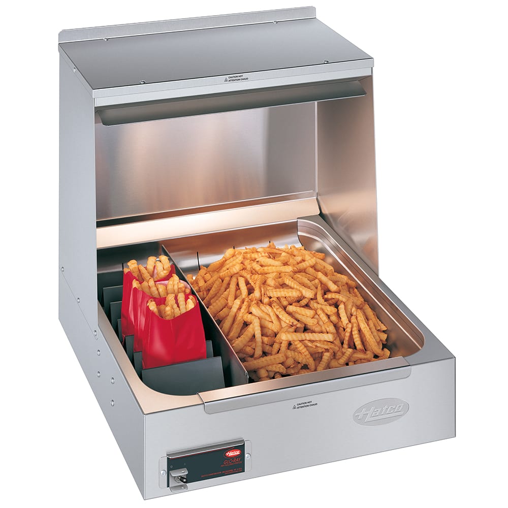 Hatco GRFHS-26 26 7/16" GloRay Countertop Fry Holding Station - Rod Type, 120v, 120V, 1200W, Stainless Steel