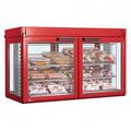 Hatco LFST-48-1X Flav-R-Savor 48 13/16" Full Service Countertop Heated Display Case - (3) Shelves, Red, 120/208v/1ph