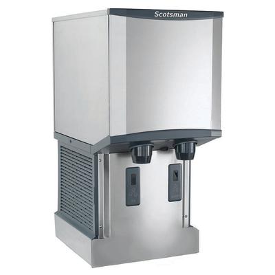 Scotsman HID312AWX-1 260 lb Wall-Mount Water & Nugget Ice Dispenser for Commercial Ice Machines - 12 lb Storage, Cup Fill, Touch-Free Dispense, 115v, 12-lb. Bin, Stainless Steel