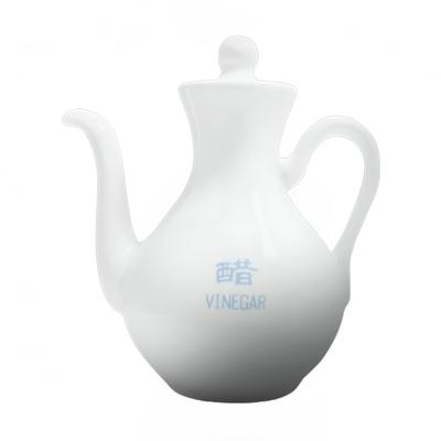 Cameo China 210-15V 5 oz Imperial Oil & Vinegar Cruet - Ceramic, White