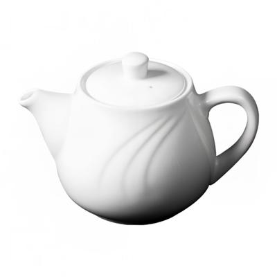 Cameo China 301-14PL 25 oz Bostonian Coffee/Tea Pot w/ Lid - Ceramic, White