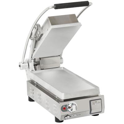 Star PST7IEA-120V Pro-Max 2.0 Single Commercial Panini Press w/ Cast Iron Smooth Plates, 120v, Stainless Steel