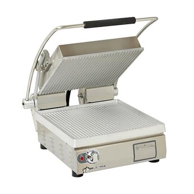 Star PGT14 120/1 Single Commercial Panini Press w/ Aluminum Grooved Plates, 120v, Stainless Steel