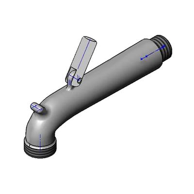 T&S 009545-25 Nozzle Assembly w/ Clevis, Rough Chrome