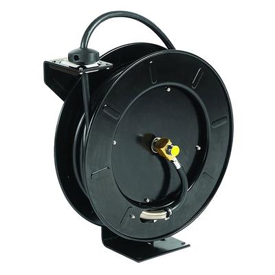 T&S 5HR-242-GH Open Hose Reel, 50 ft w/ 3 ft Hose & GH Adapter, Black