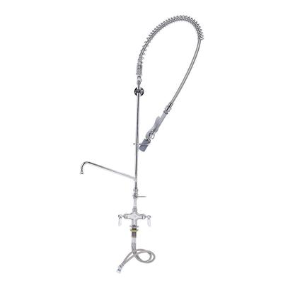 T&S B-0133-12CRBJST 39 1/2"H Wall Mount Pre Rinse Faucet - 1 7/100 GPM, Base with Nozzle, Stainless Steel