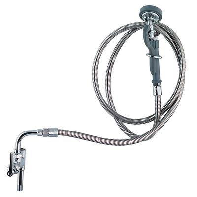 T&S B-0165 5"H Deck Mount Pre Rinse Faucet - 1 3/20 GPM, Base with Nozzle, Stainless Steel