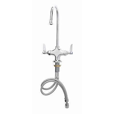 T&S Deck Mount Pantry Faucet - 5 3/4" Swing Gooseneck Nozzle, Stainless Steel, B-0300