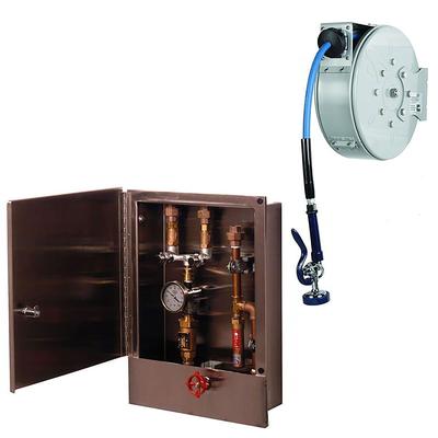 T&S B-2339 Hose Reel Assembly, 30' Hose and Cabinet, Silver