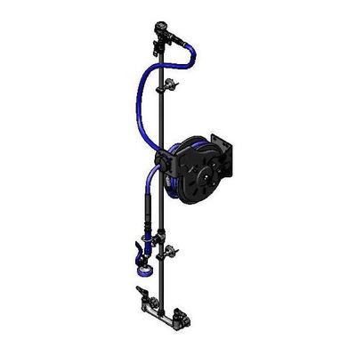T&S B-7212-U01XS2E Open Hose Reel Assembly w/ 15 ft Hose, 3 7/10 GPM, Silver