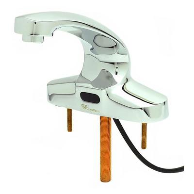T&S EC-3103-HG Deck Mount Electronic Faucet - 4" Centers, Cast Spout, 100-240v/1ph, Hydro-Generator, Chrome-Plated Brass