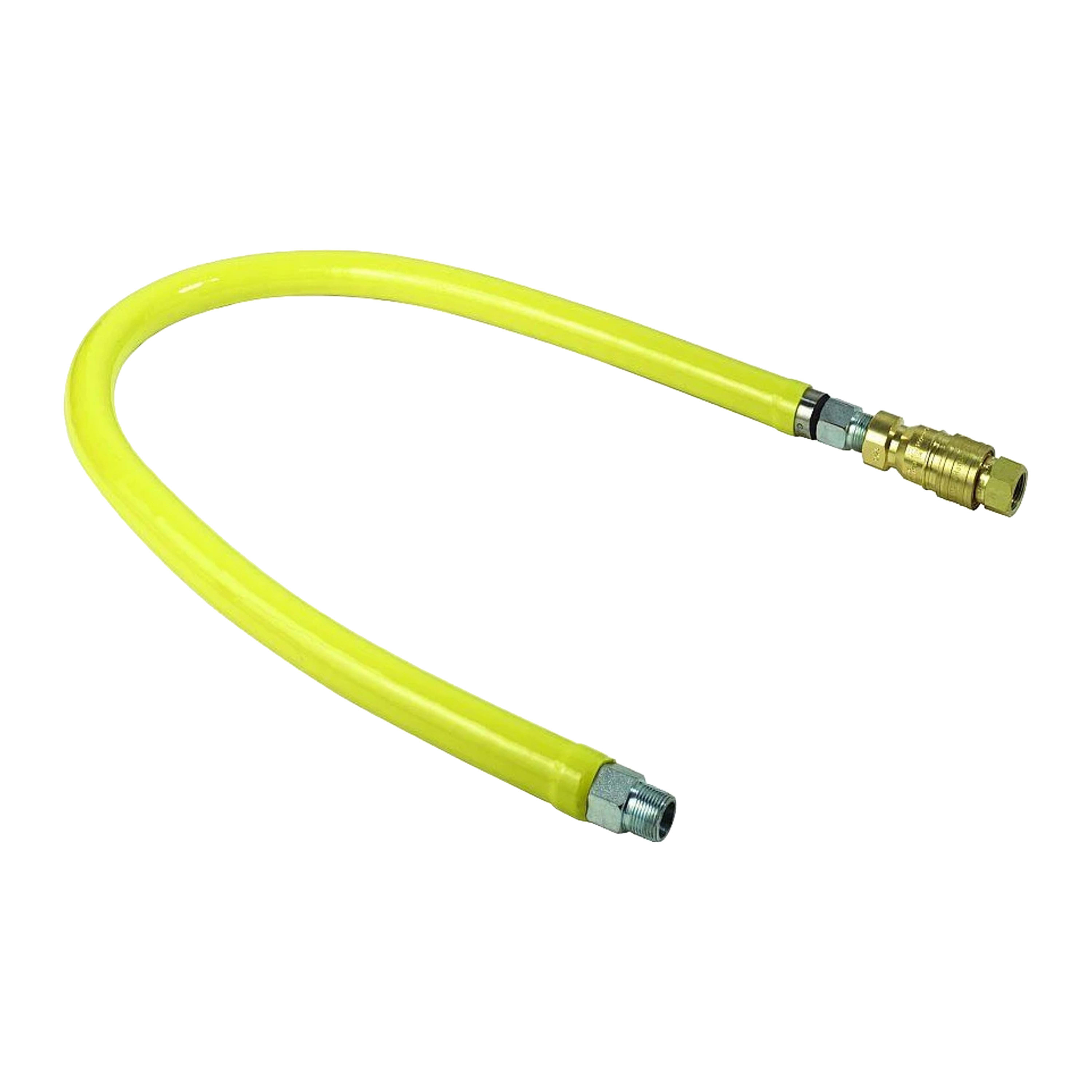 T&S HG-4F-48 48 Gas Connector Hose w/ Quick Disconnect - Stainless Steel, 1 1/4 Connection