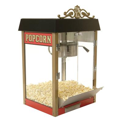 Winco 11040 Countertop Electric Popcorn Machine w/ 4 oz Kettle - Antique DÃ©cor, 120v, Stainless Steel