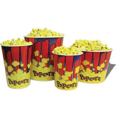 Winco 41485 Benchmark 85 oz Popcorn Tub - 7"W x 6 1/2"H, 85 Ounce, Multi-Colored